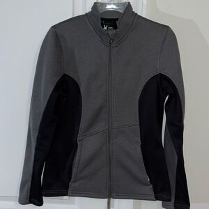 EUC Spyder Knit Fleece ThermoWeb Ski Snowboard Winter Sexy Jacket Grey Black M